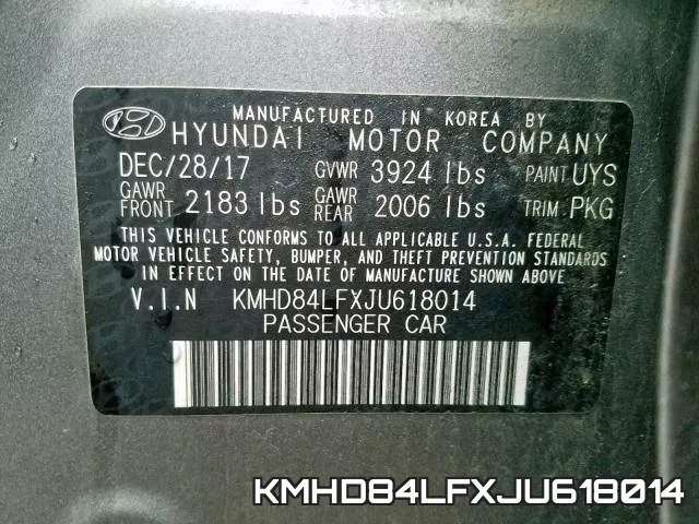 KMHD84LFXJU618014 фото 2