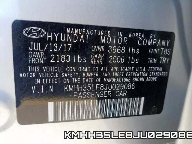 KMHH35LE8JU029086 фото 2