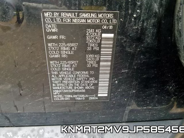 KNMAT2MV9JP585456 фото 2