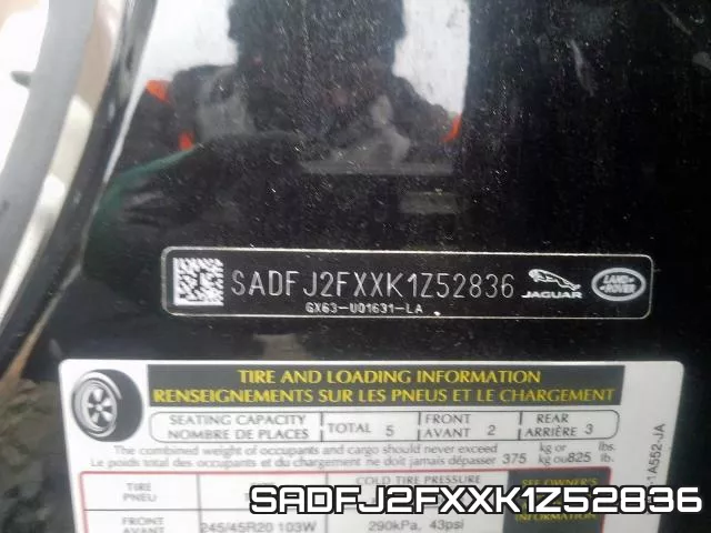 SADFJ2FXXK1Z52836 фото 2