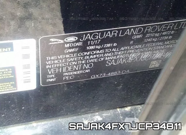 SAJAK4FX7JCP34811 фото 10
