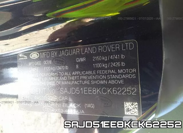 SAJD51EE8KCK62252 фото 10