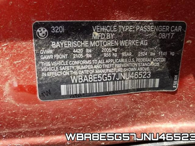 WBA8E5G57JNU46523 фото 2