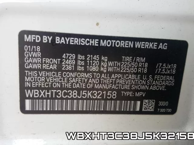 WBXHT3C38J5K32158 фото 2