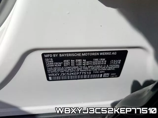 WBXYJ3C52KEP77510 фото 2