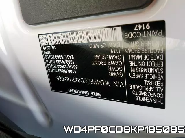 WD4PF0CD8KP185085 фото 2