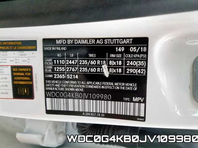 WDC0G4KB0JV109980 фото 2
