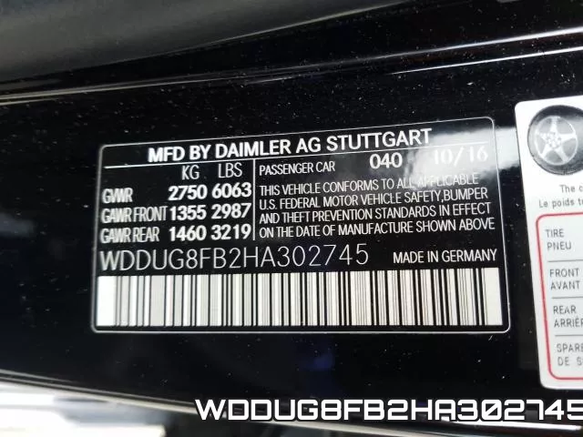 WDDUG8FB2HA302745 фото 2