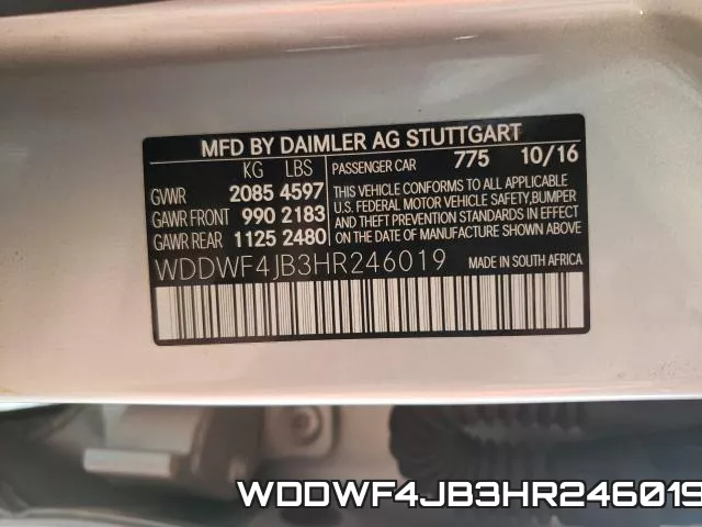 WDDWF4JB3HR246019 фото 2