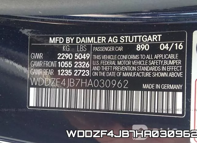 WDDZF4JB7HA030962 фото 10
