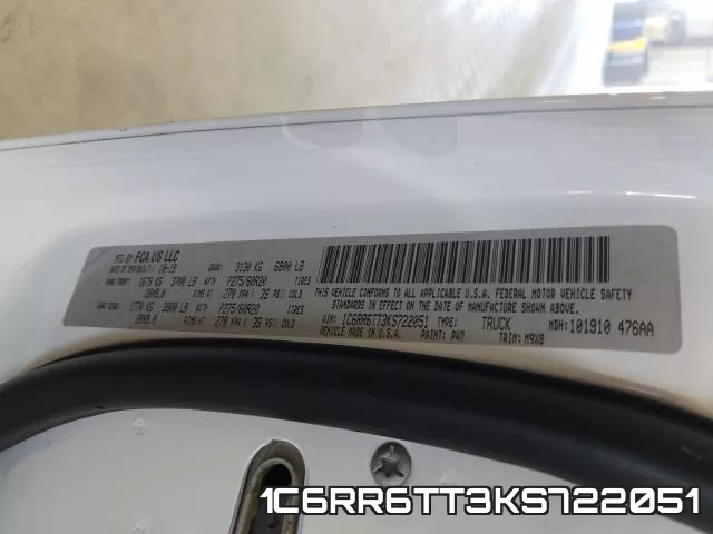1C6RR6TT3KS722051 фото 2