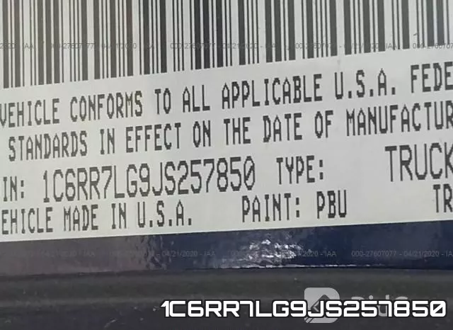 1C6RR7LG9JS257850 фото 10