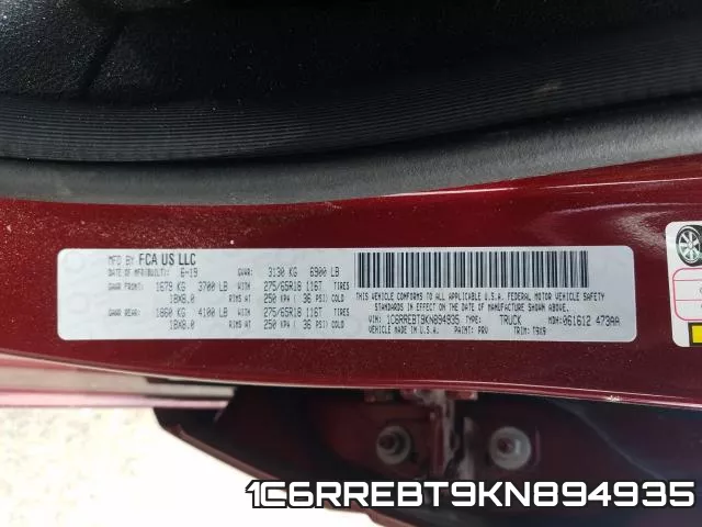 1C6RREBT9KN894935 фото 2