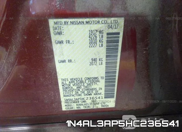 1N4AL3AP5HC236541 фото 10