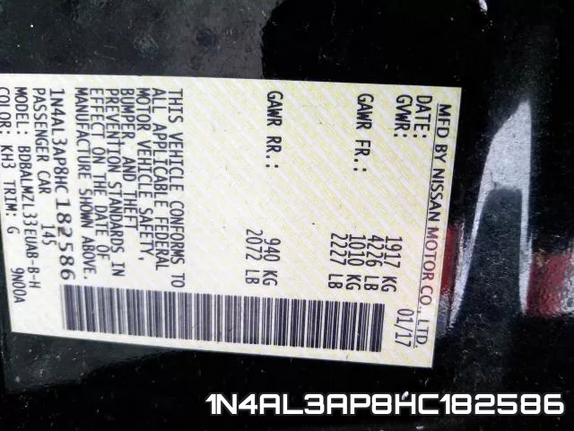 1N4AL3AP8HC182586 фото 2