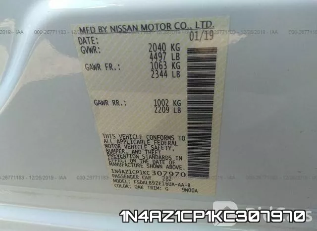 1N4AZ1CP1KC307970 фото 10