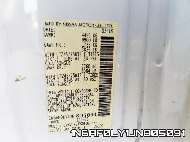 1N6AF0LY1JN805091 фото 2