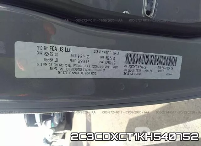 2C3CDXCT1KH540752 фото 10