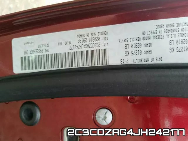 2C3CDZAG4JH242177 фото 2