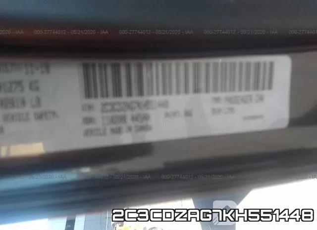 2C3CDZAG7KH551448 фото 10