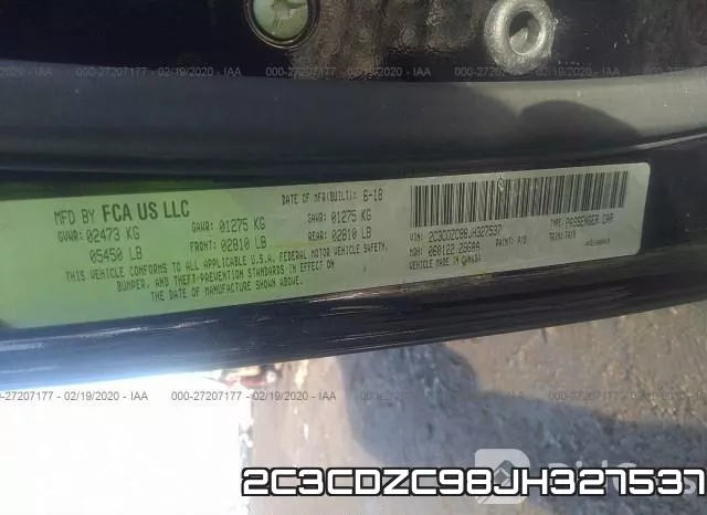 2C3CDZC98JH327537 фото 10