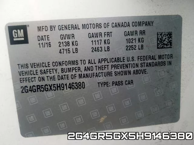 2G4GR5GX5H9146380 фото 2