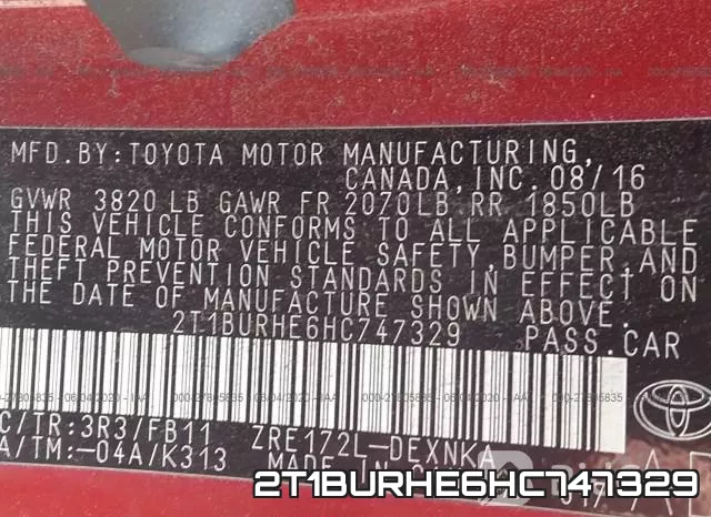 2T1BURHE6HC747329 фото 10