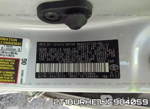 2T1BURHE7JC984059 фото 10