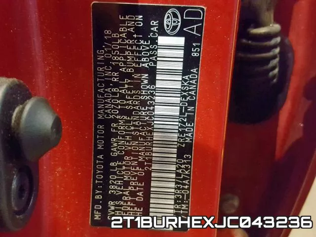 2T1BURHEXJC043236 фото 2