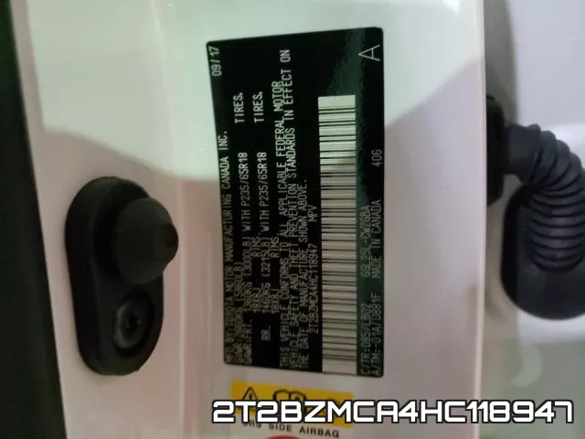2T2BZMCA4HC118947 фото 2