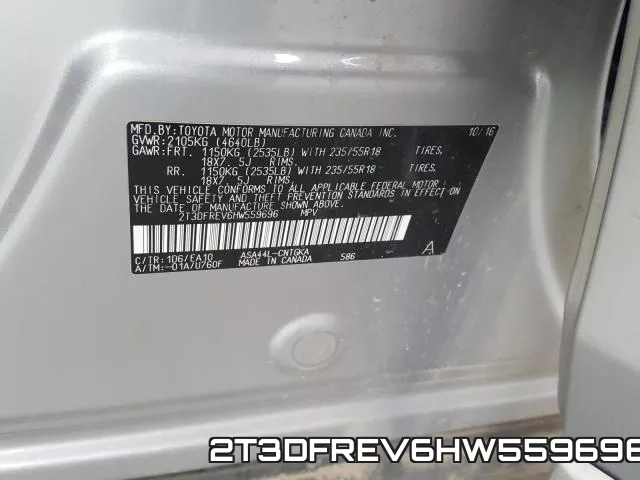 2T3DFREV6HW559696 фото 2