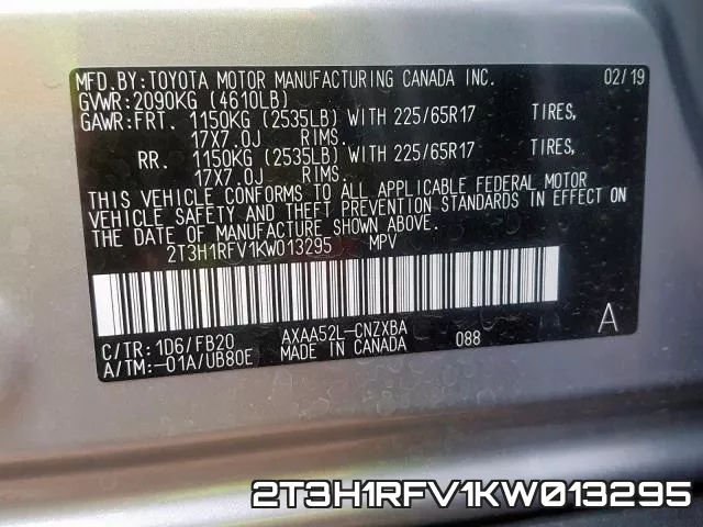 2T3H1RFV1KW013295 фото 2