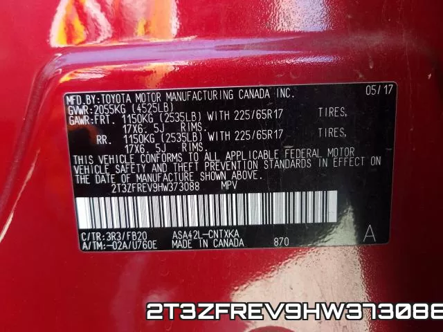 2T3ZFREV9HW373088 фото 2