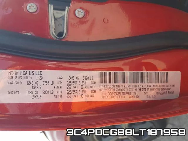 3C4PDCGB8LT187958 фото 2