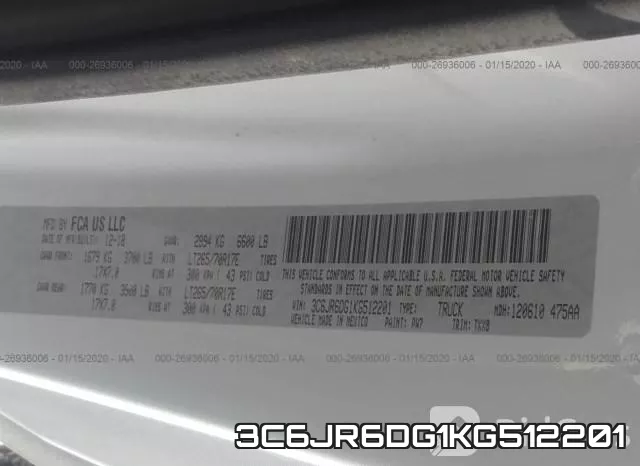 3C6JR6DG1KG512201 фото 10