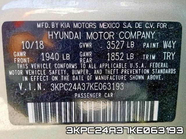 3KPC24A37KE063193 фото 2
