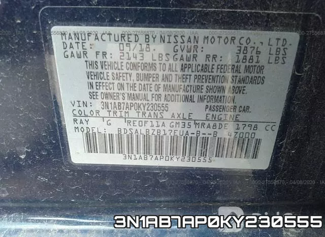 3N1AB7AP0KY230555 фото 10