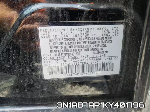 3N1AB7AP1KY401796 фото 2