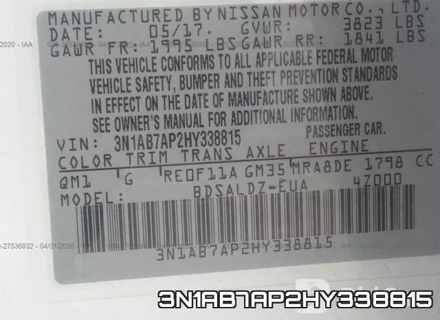 3N1AB7AP2HY338815 фото 10