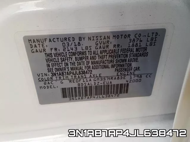 3N1AB7AP4JL638472 фото 2