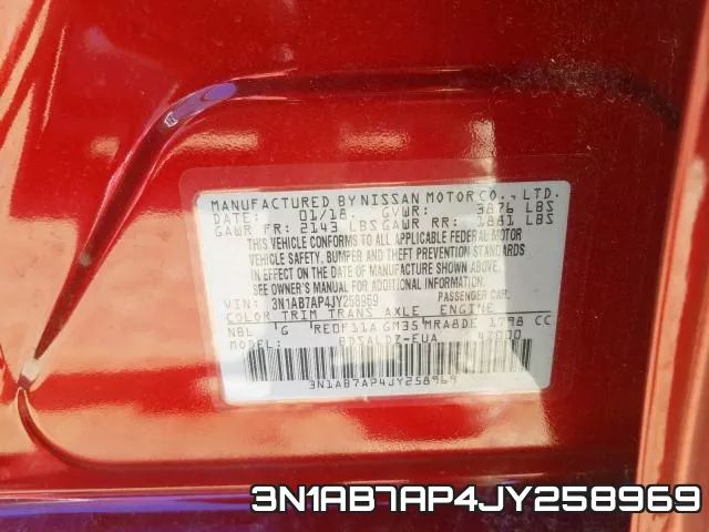 3N1AB7AP4JY258969 фото 2