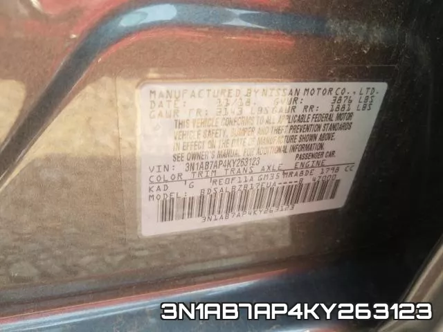 3N1AB7AP4KY263123 фото 2
