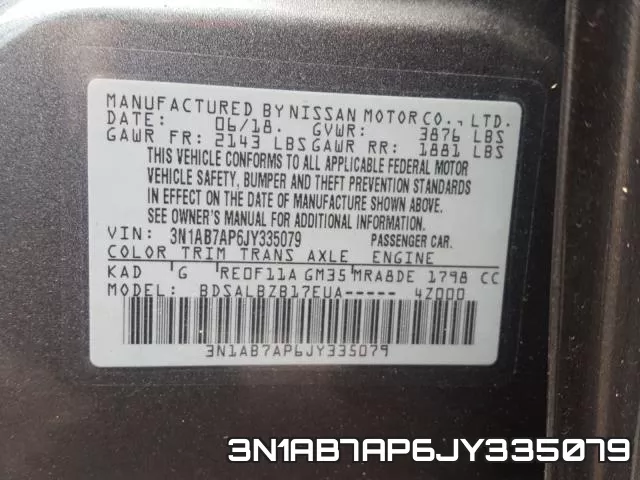 3N1AB7AP6JY335079 фото 2