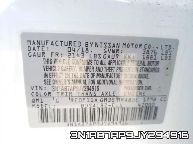 3N1AB7AP9JY294916 фото 2