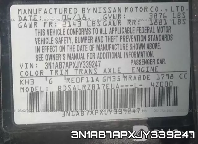 3N1AB7APXJY339247 фото 10