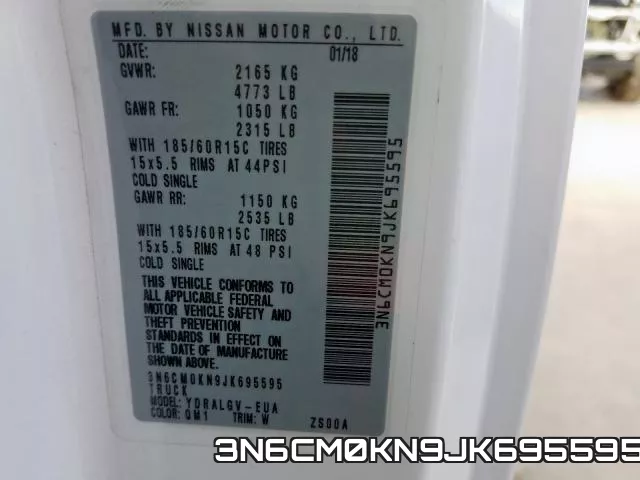3N6CM0KN9JK695595 фото 2