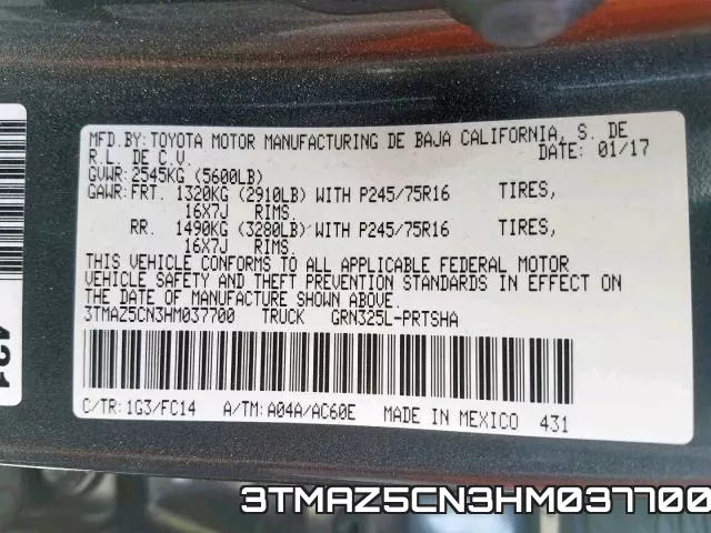 3TMAZ5CN3HM037700 фото 2