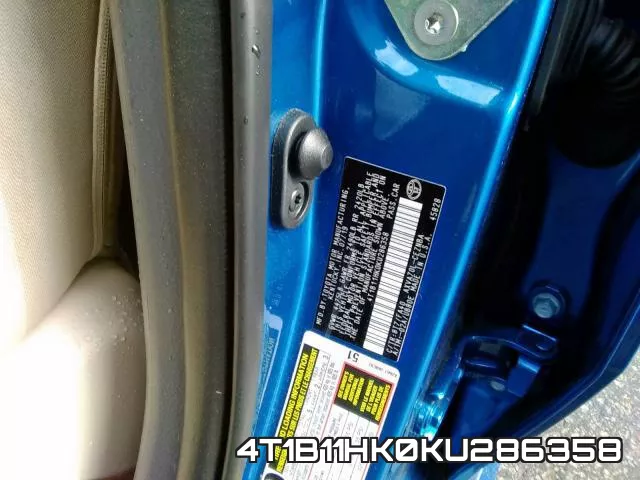 4T1B11HK0KU286358 фото 2
