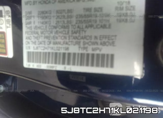 5J8TC2H71KL021198 фото 10