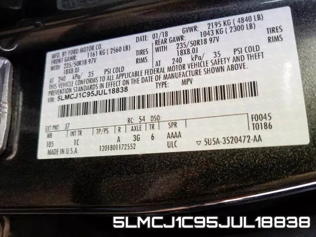 5LMCJ1C95JUL18838 фото 2